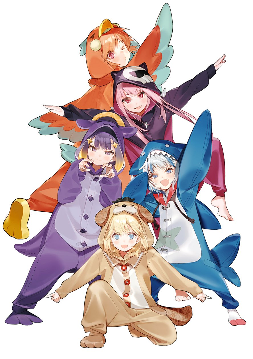 Kigurumi - Virtual YouTuber, Hololive, Takanashi Kiara, Mori Calliope, Ninomae Inanis, Gawr Gura, Watson Amelia, Кигуруми, Anime Art