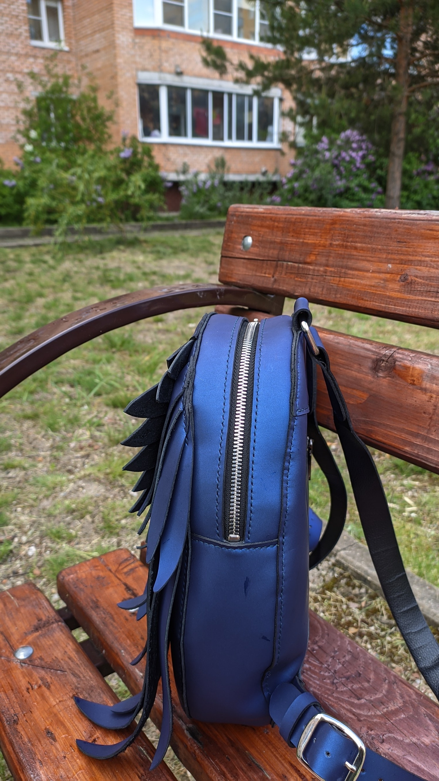 Backpack - My, Handmade, Leather, Leather products, Presents, Longpost