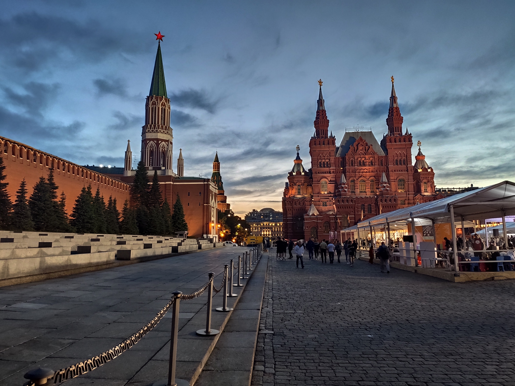 Московский закат - Моё, Фотография, Мобильная фотография, Красная площадь, Закат, Без фильтров