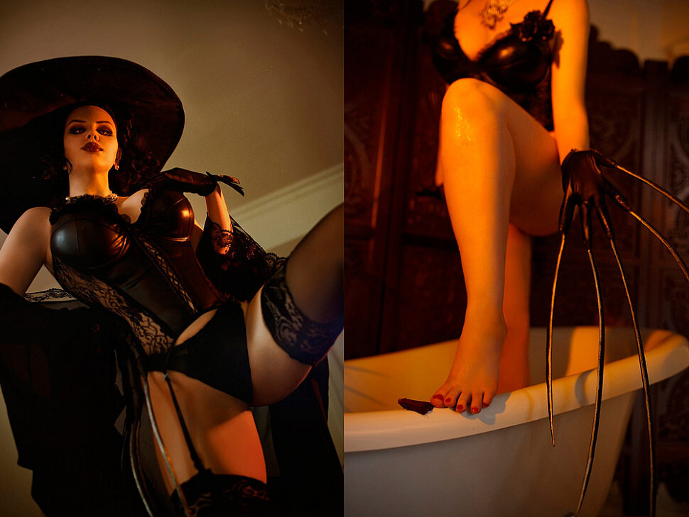 Alice Cosplay - Lady Dimitrescu [Resident Evil 8: Village] - NSFW, Erotic, Cosplay, Boobs, Girls, Booty, Lady Dimitrescu - Resident Evil, Resident Evil 8: Village, Longpost