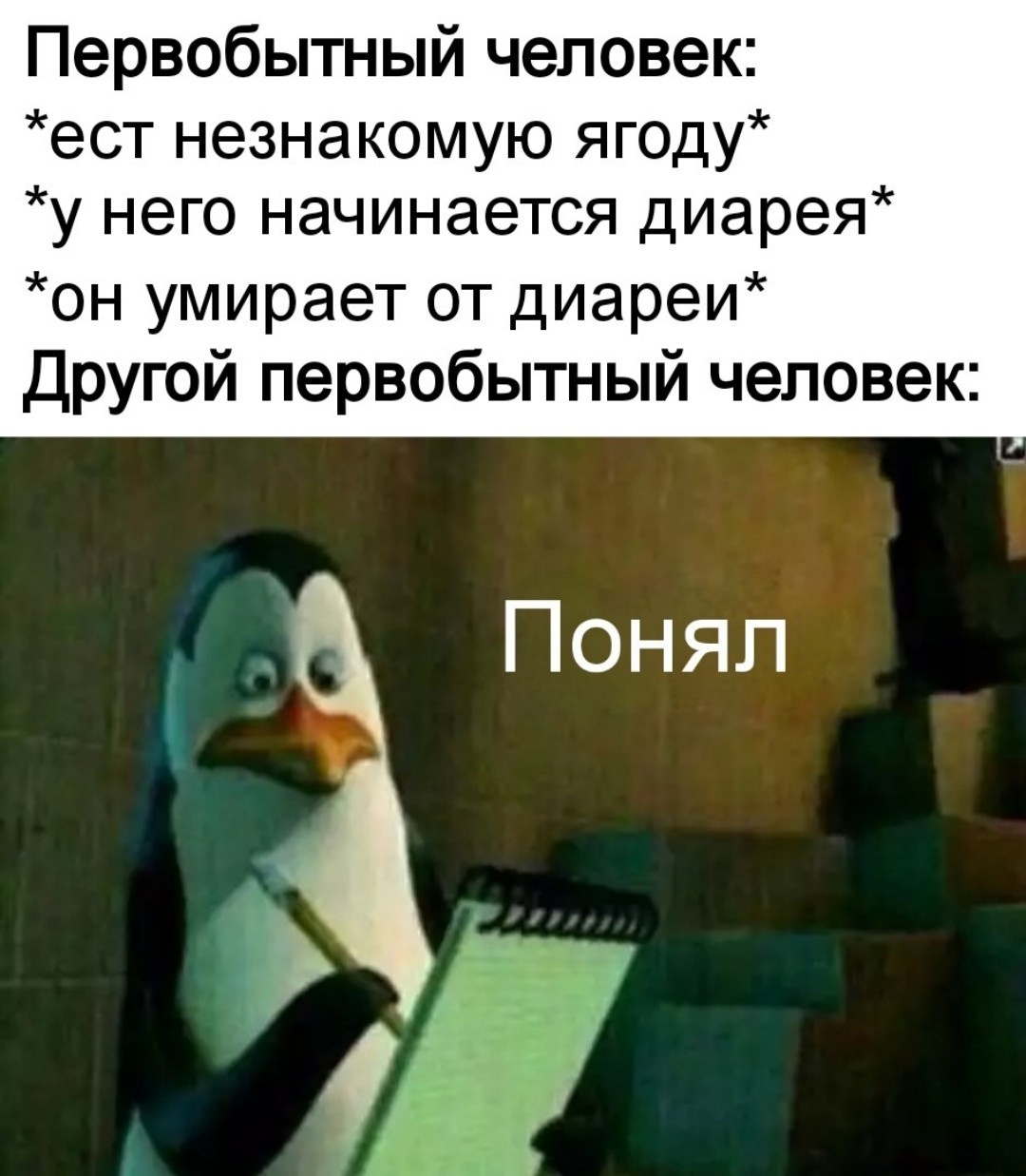 Ясно. Запомним - Юмор, Мемы, Картинка с текстом, Первобытные люди, Ягоды, Диарея