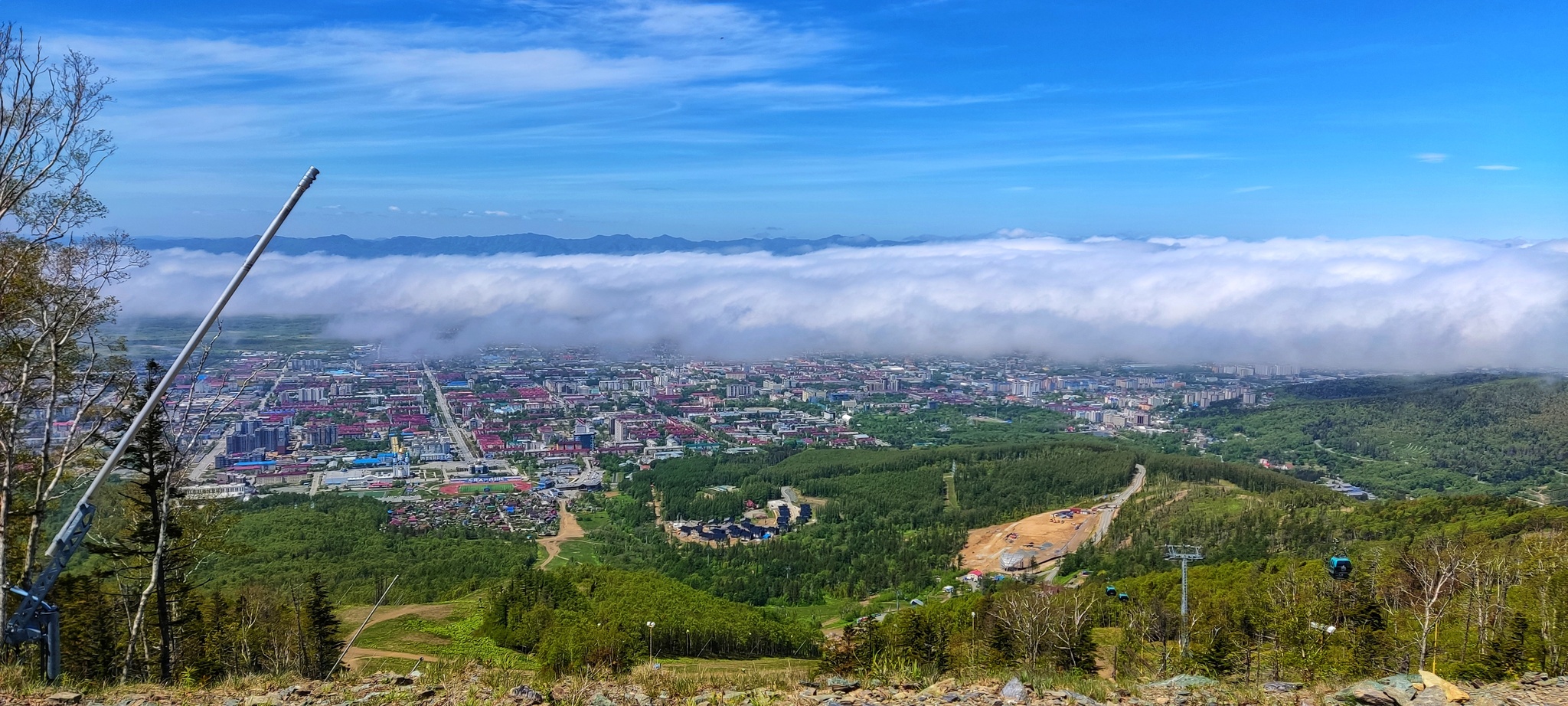 Южно-Сахалинск, вид сверху | Пикабу