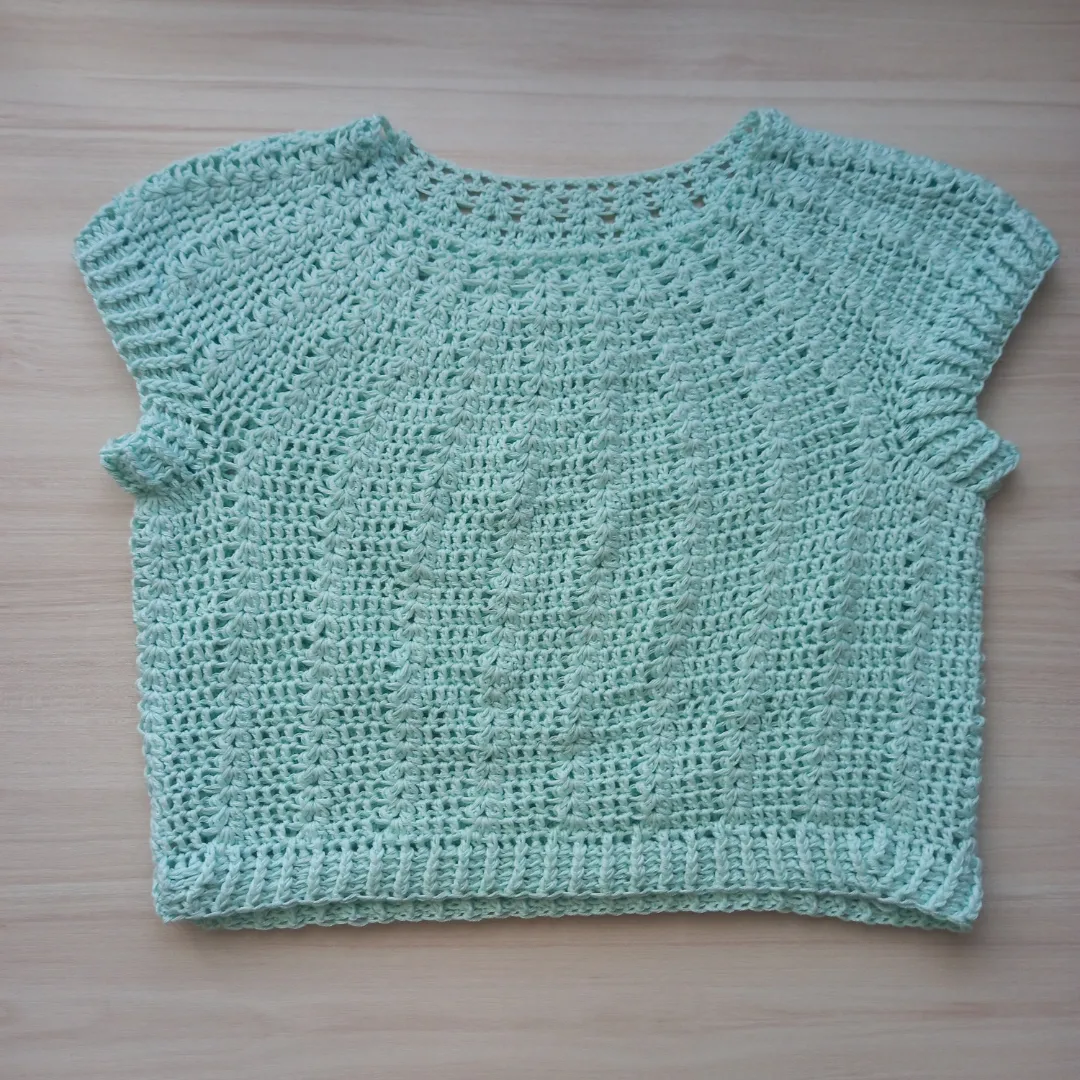 Crochet Bamboo Top - My, Crochet, Knitting, Needlework without process, Hobby, Longpost