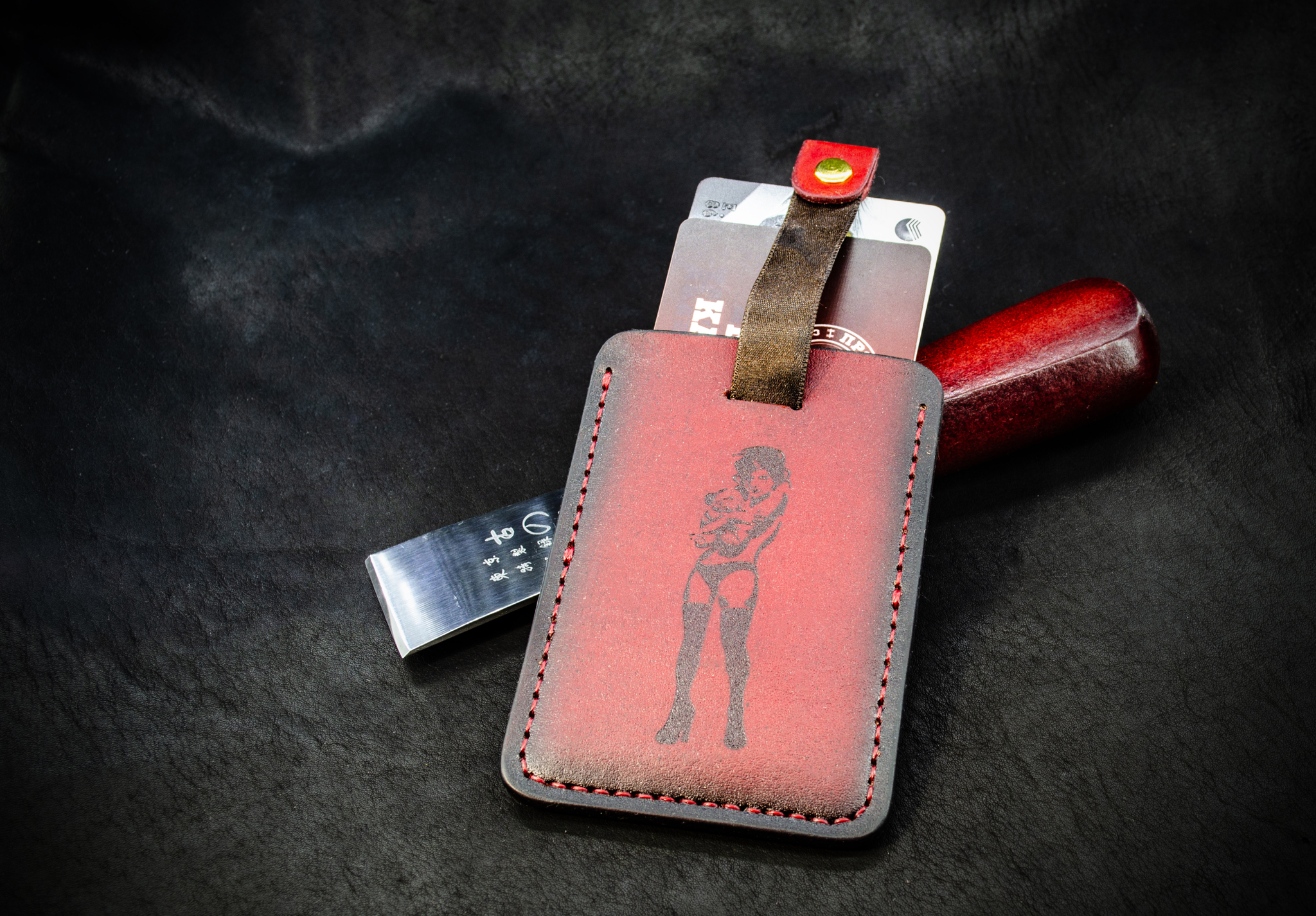 Cardholder! - My, With your own hands, Leather products, Needlework without process, Leather, Handmade, Accessories, Natural leather, Longpost