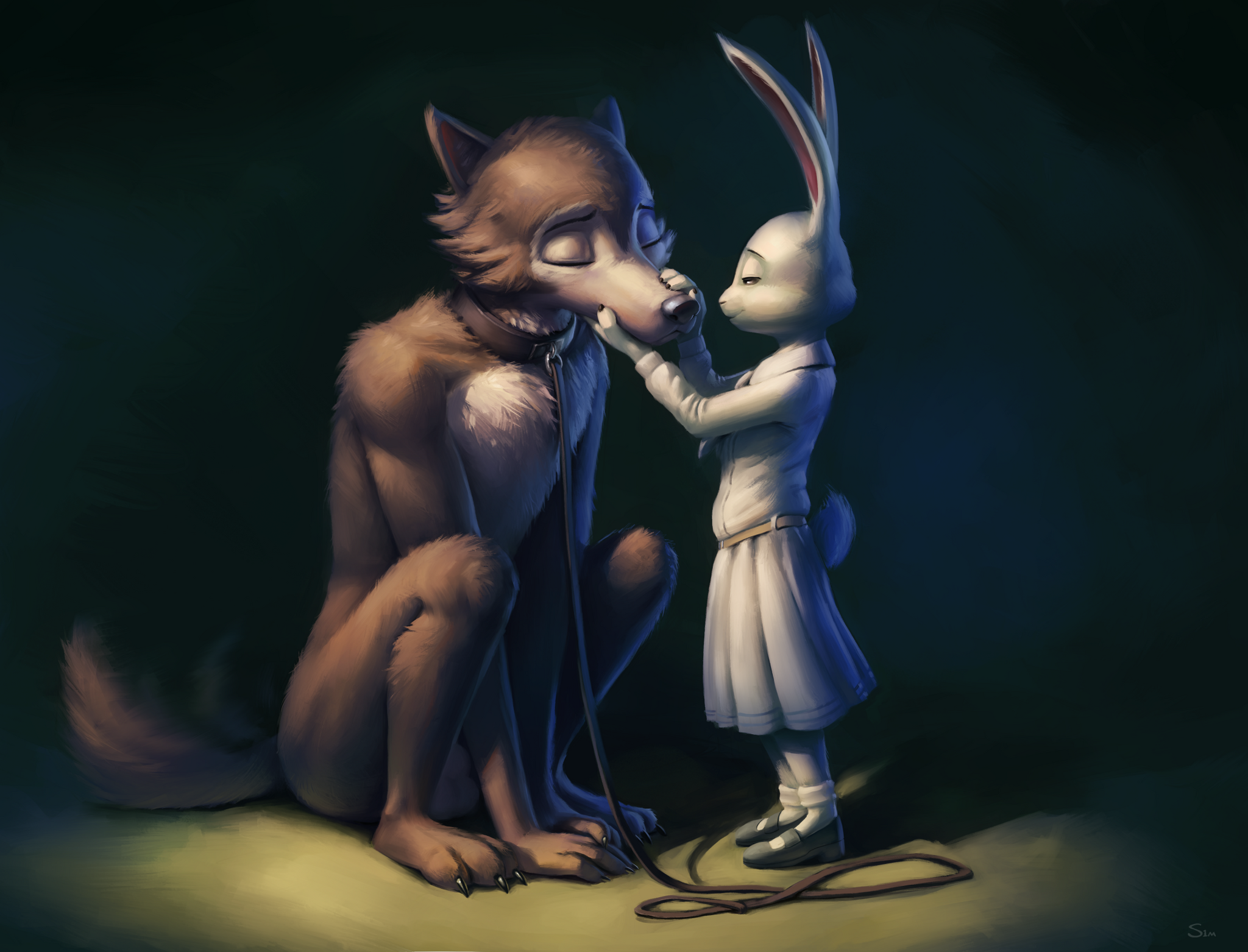 Волк слабее льва и тигра и зайчихе подчиняется - NSFW, Фурри, Furry Art, Furry Canine, Furry wolf, Furry rabbit, Аниме, Beastars, Legoshi, Haru, Furotica male, Йифф, Petplay, S1m