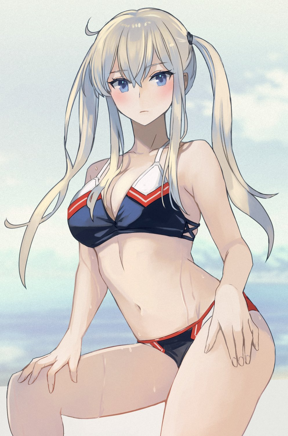 Graf Zeppelin - NSFW, Anime art, Anime, Graf Zeppelin, Kantai collection, Swimsuit, Hand-drawn erotica