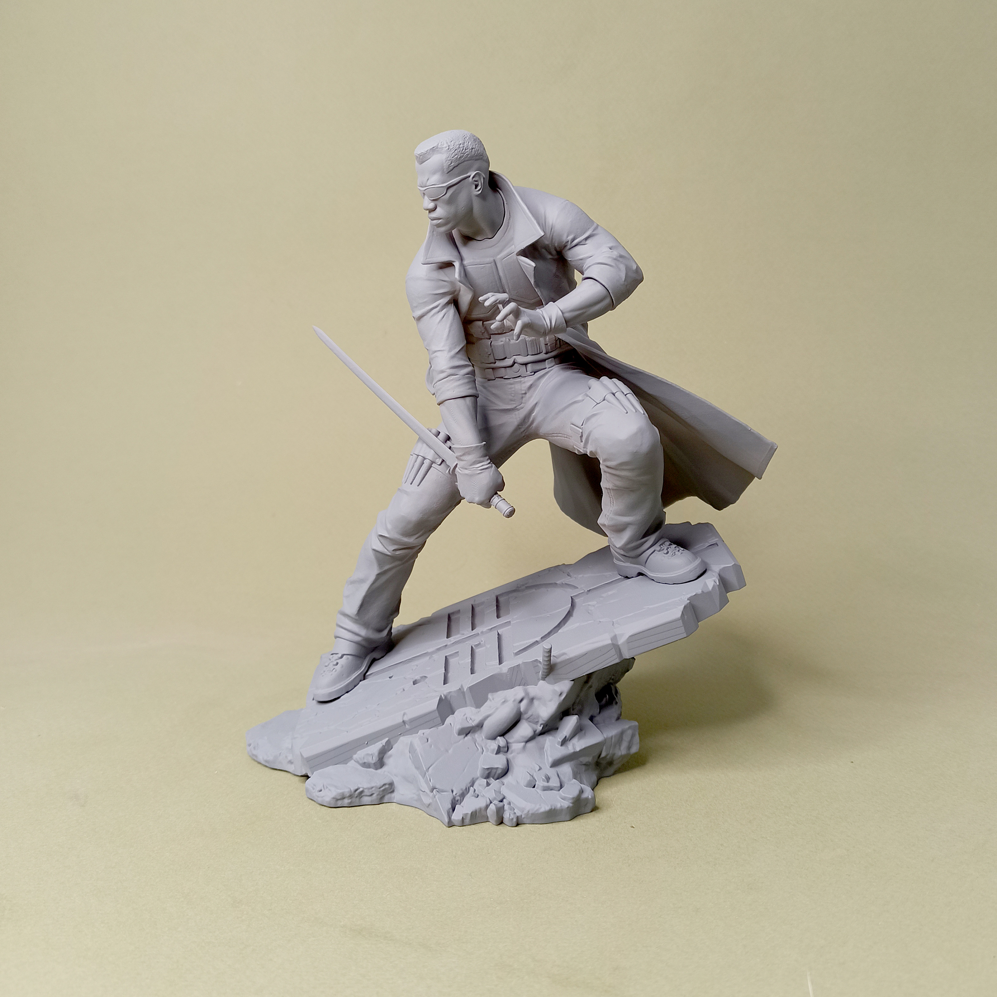 Blade - My, 3D печать, Miniature, Figurines, 3D, Vampires, Marvel, Wesley snipes, Blade, Photopolymer printing, Longpost