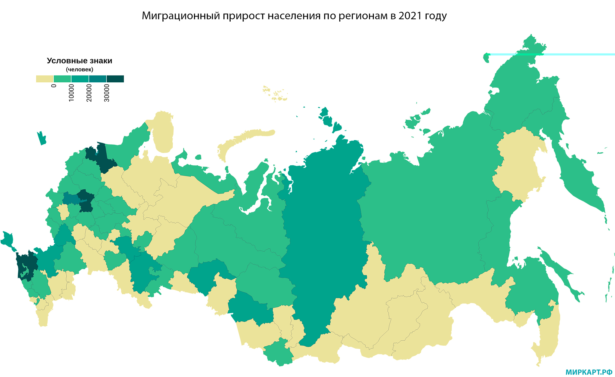 Карта естественного прироста населения россии