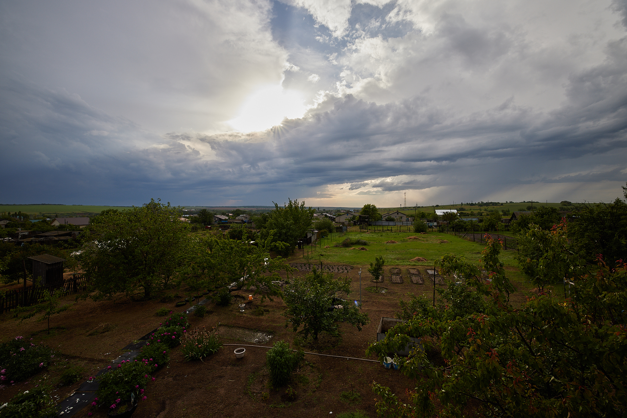 Village spaces. Volgograd region - My, The photo, Nature, Volgograd region, Sky, Sunset, Clouds, Field, Longpost