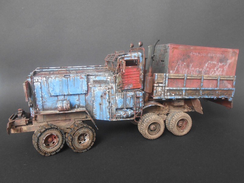 Bad Load - Stand modeling, Modeling, Scale model, Post apocalypse, Truck, Auto, Homemade car, Karopka, Longpost