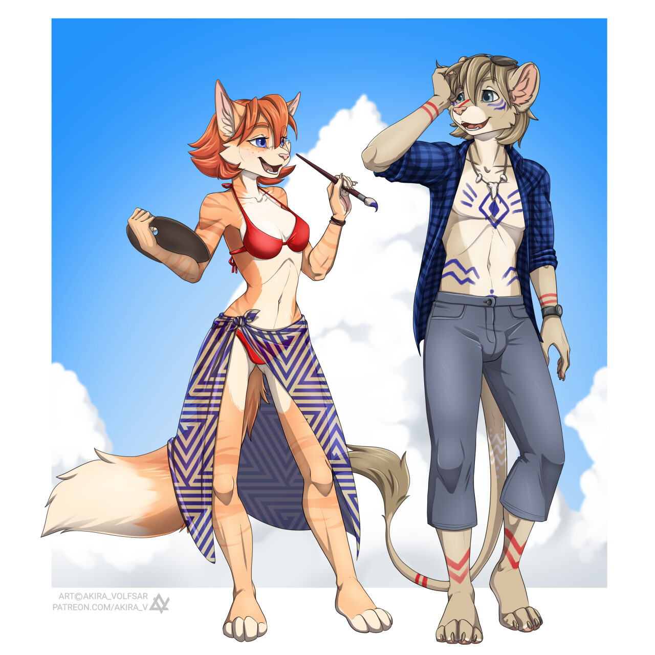 Coloring - NSFW, Furry, Anthro, Art, Yiff, Furotica, Furry cat, Aki_de-Volfsar, Longpost