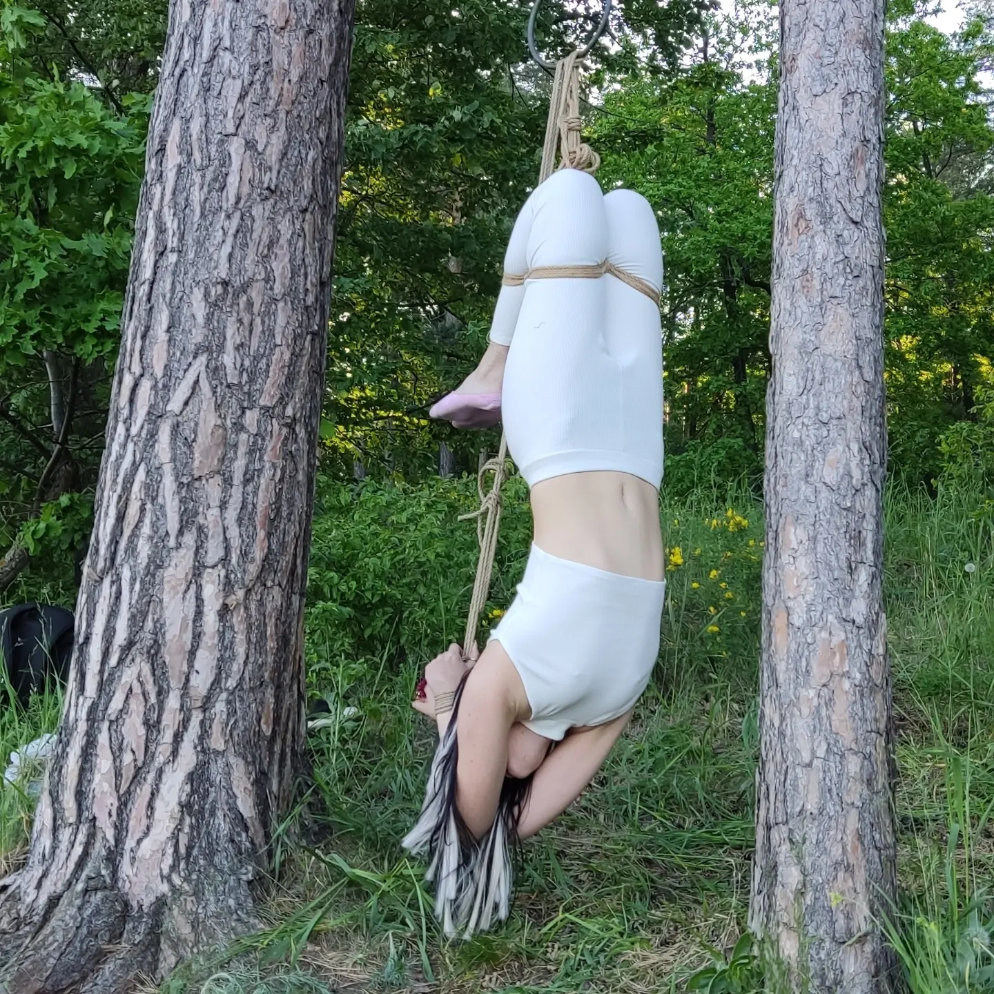 Summer. Hangers in nature - NSFW, My, suspension, Shibari, Bondage, Domination, Longpost