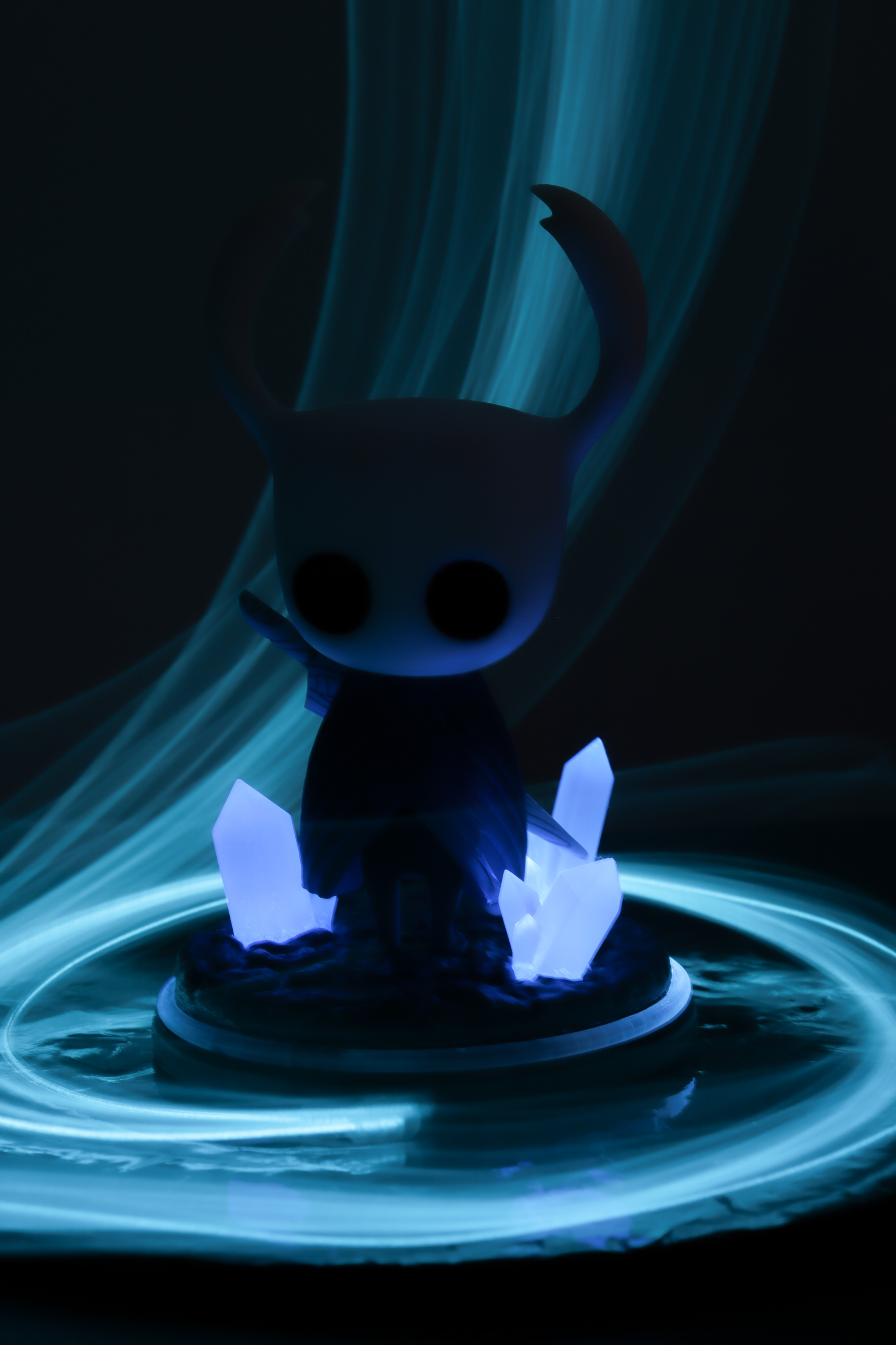 Hollow Knight. Фигурка с управляемой подсветкой - Моё, Своими руками, 3D печать, Hollow Knight, Rgb, 3D принтер, Фотополимерная печать, Литье, Полиуретан, Миниатюра, Фигурки, Ночник, Лампа, Извинение, Моделизм, 3D моделирование, Видео, YouTube, Длиннопост