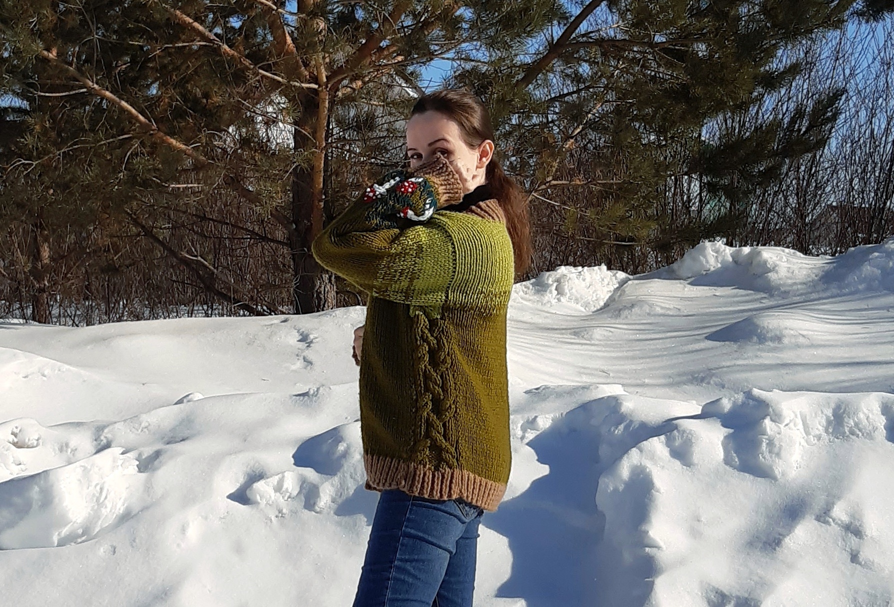 Связала себе кофтец - Моё, Вязание, Пятничный тег моё, Длиннопост, Вышивка, Рукоделие, Рукоделие без процесса