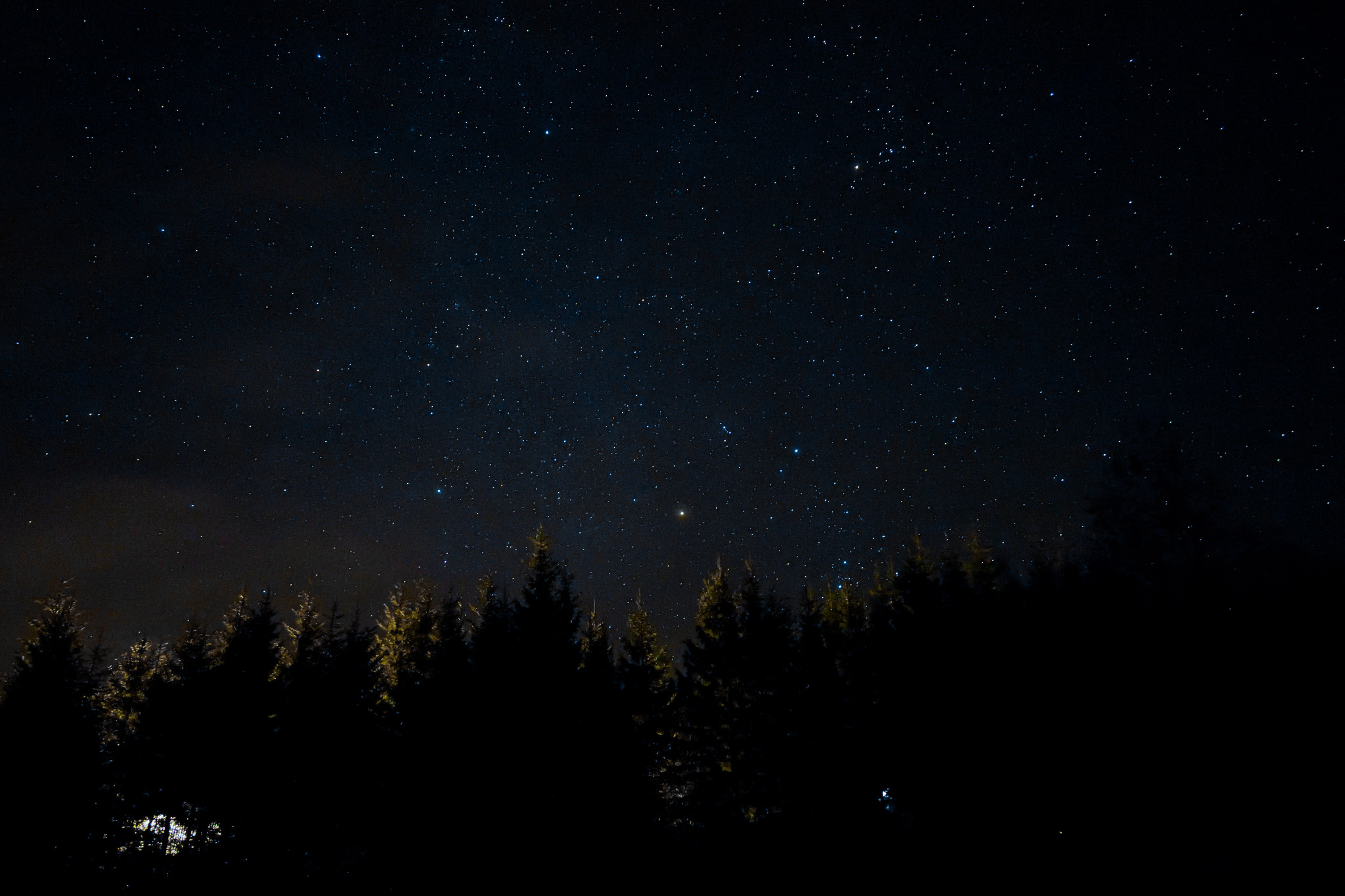 Stars over Zyuratkul - My, Nature, Landscape, Nikon d3400, Ch60, Stars, Sky, Tree, Night, Starry sky