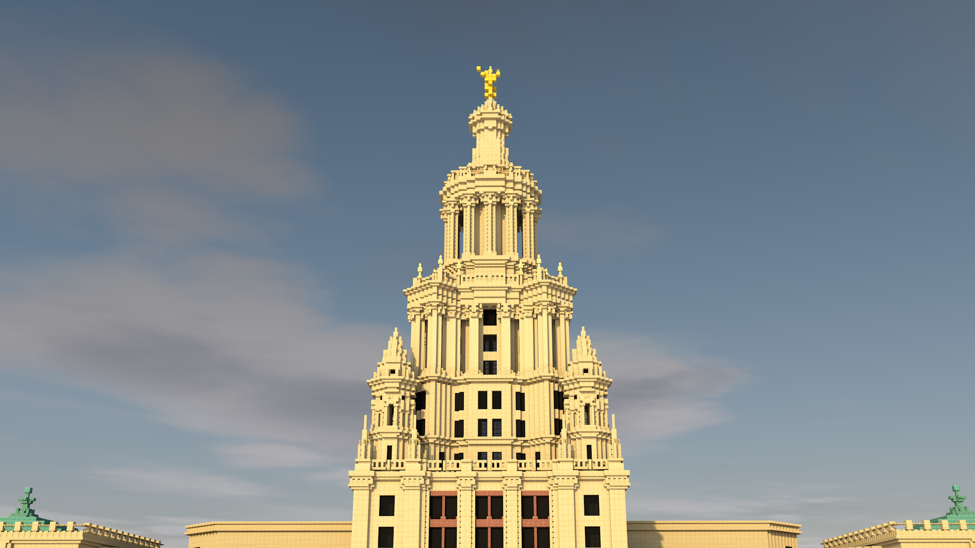 Manhattan Municipal Building in Minecraft - My, Architecture, sights, Building, Town, New York, Monument, Museum, Minecraft, Metro, Skyscraper, Longpost