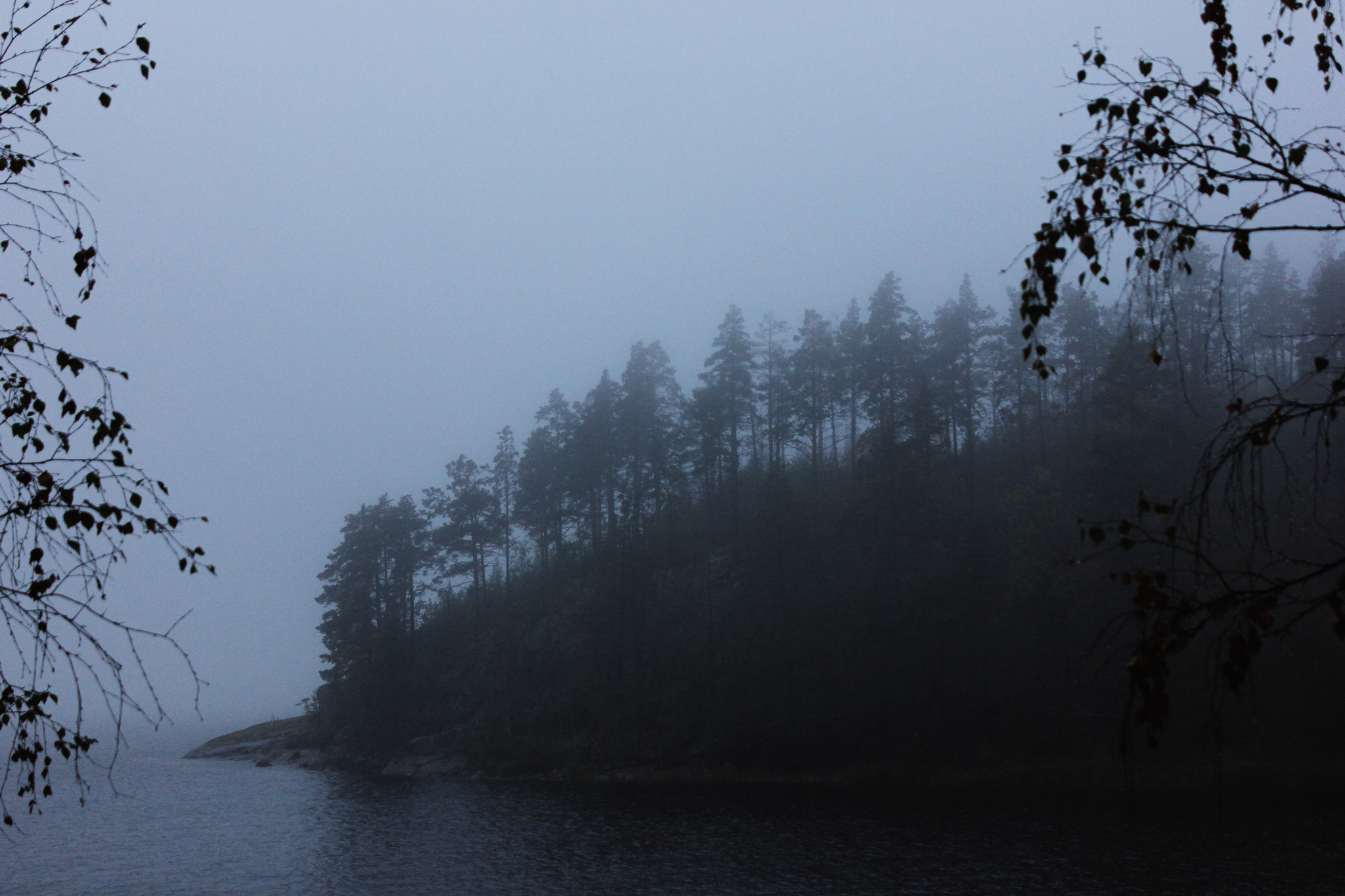 Fog on Lake Ladoga - My, Travels, Tourism, North, Ladoga, Карелия, Fog, Canon 600D, Longpost, The photo