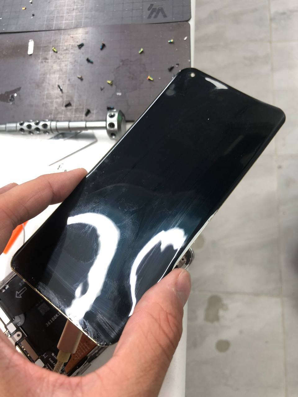 glass replacement xiaomi mi 11 ultra - My, Repair, Xiaomi, Display, Plywood, Ремонт телефона, Telephone, Longpost