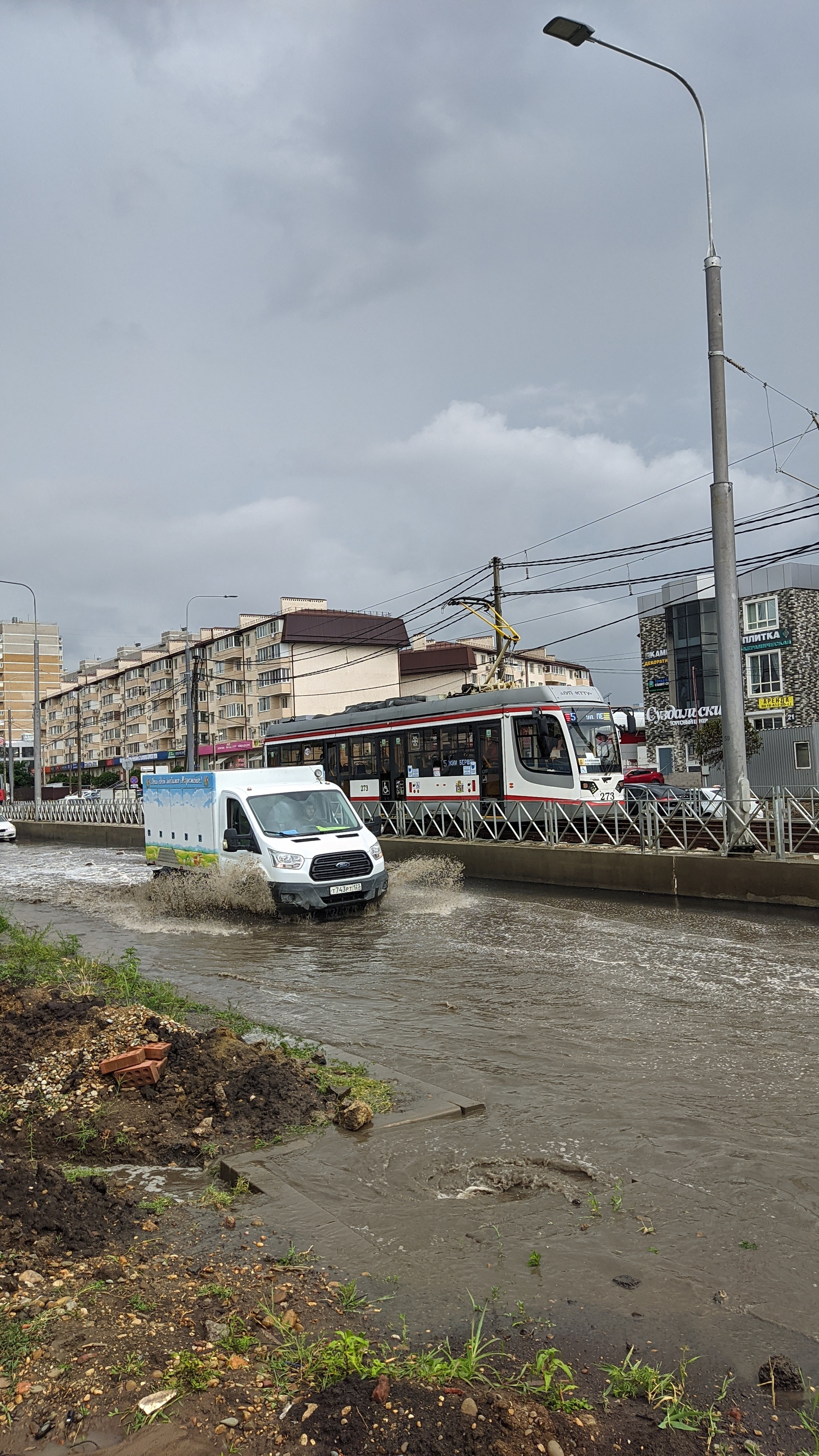 Все нормально говорит, уйдет за пару часов... - Моё, Краснодар, Краснодарский Край, Ливень, Видео, Вертикальное видео, Длиннопост