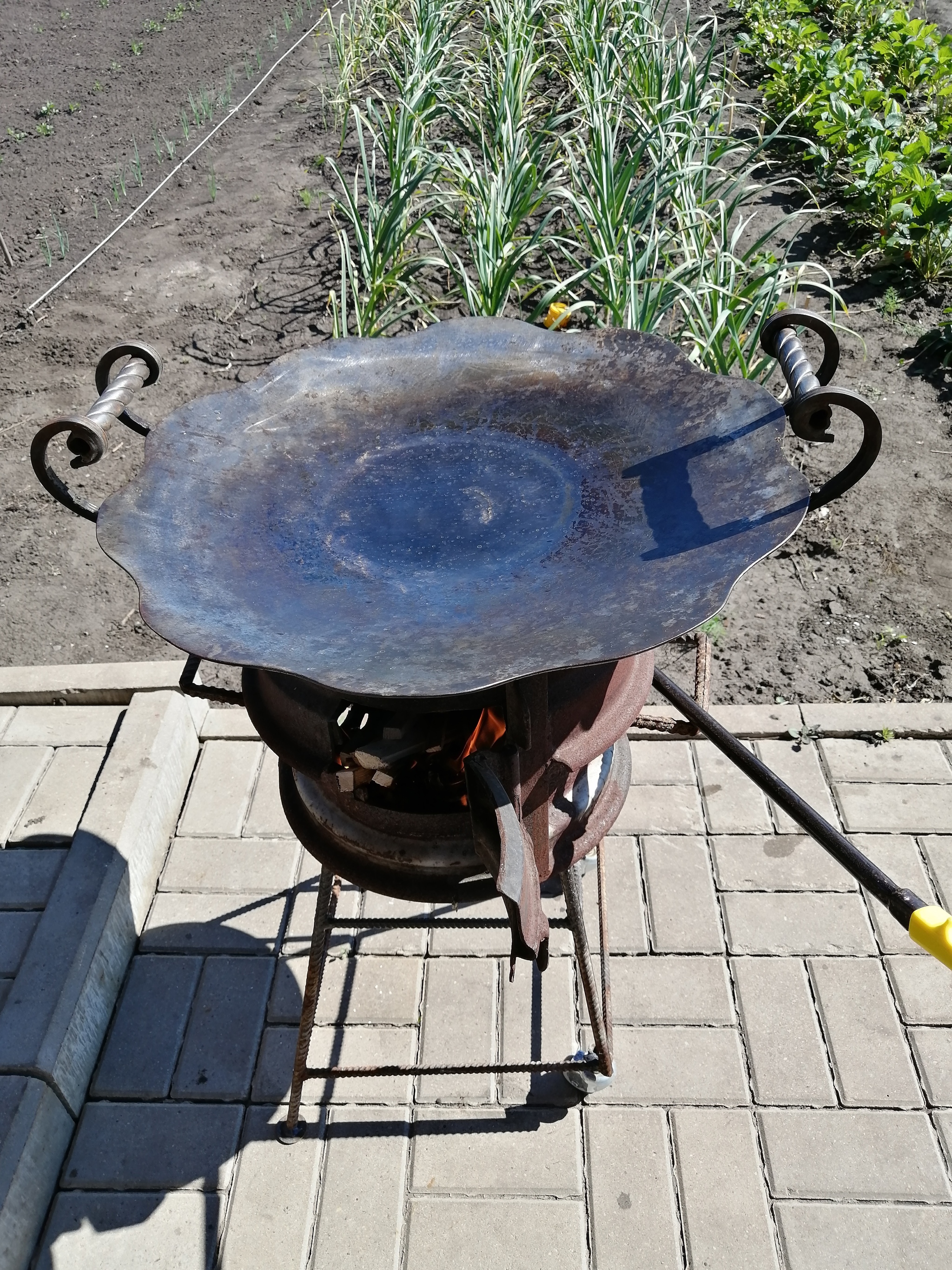 Cooking in the saj - My, Shashlik, Meat, Dacha, Yummy, Longpost, Saj