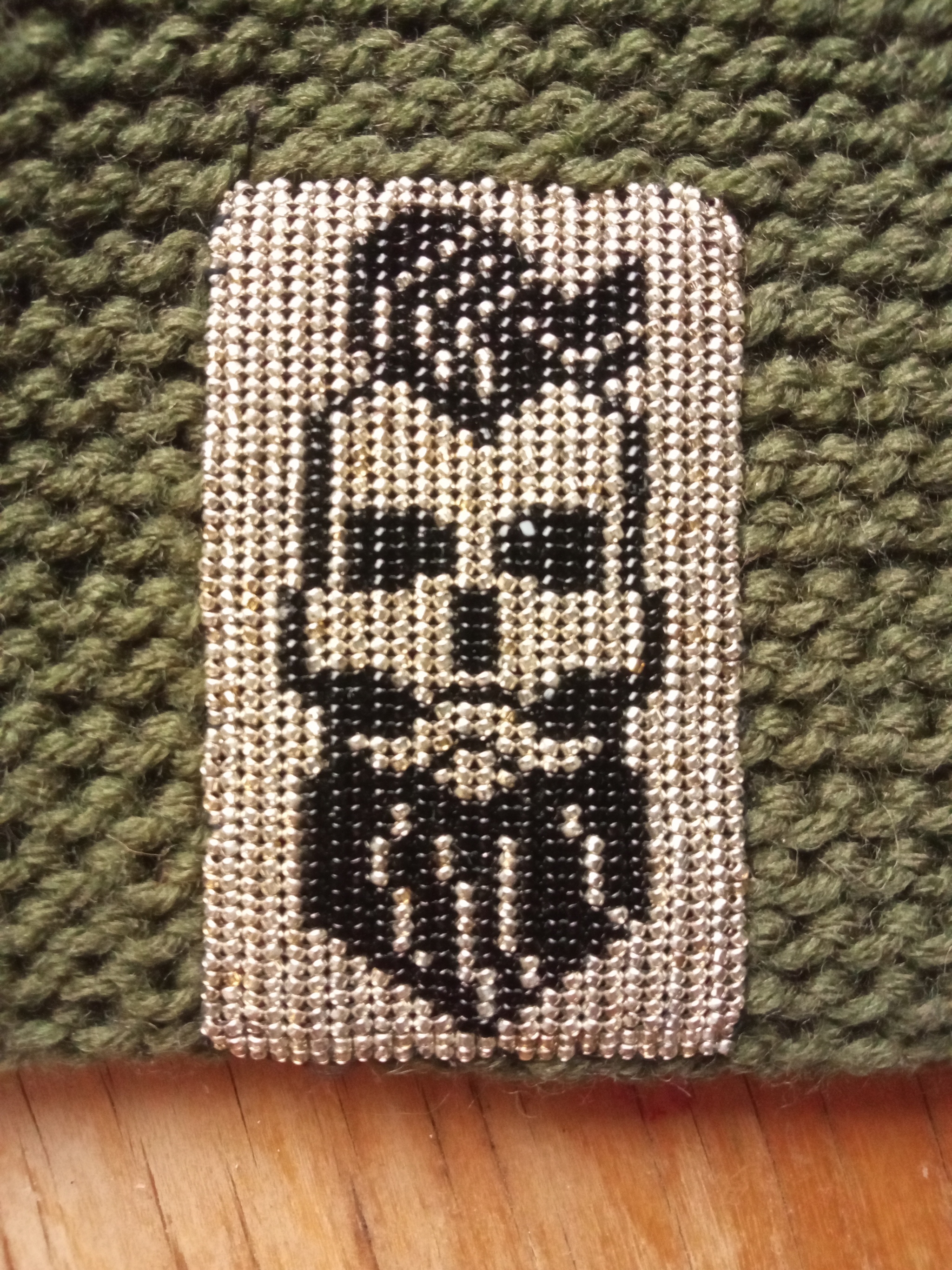 Another skull - My, Beads, Needlework without process, Stripe, Longpost