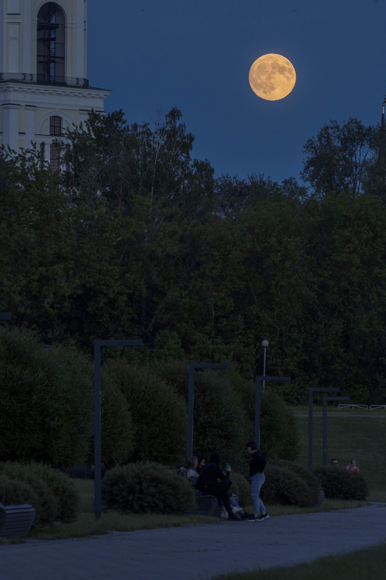 Full moon in Sarov - My, Sarov, Closed city, moon, Full moon, Night, Longpost