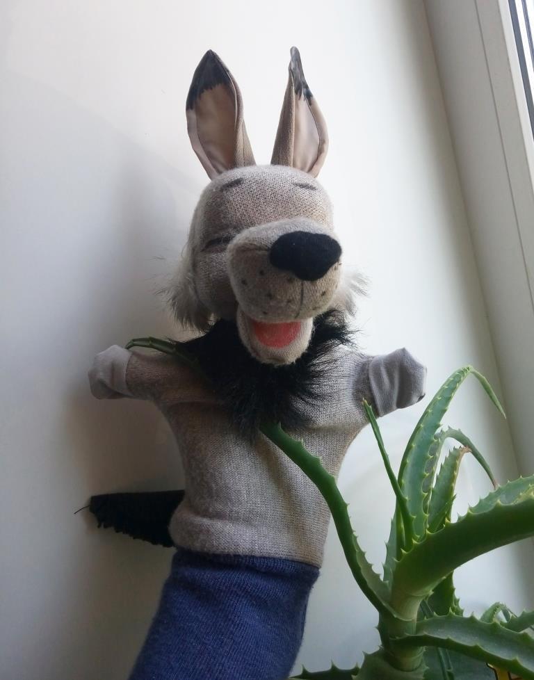 The kindest wolf - My, Author's toy, Needlework without process, Puppet show, Textile doll, Longpost