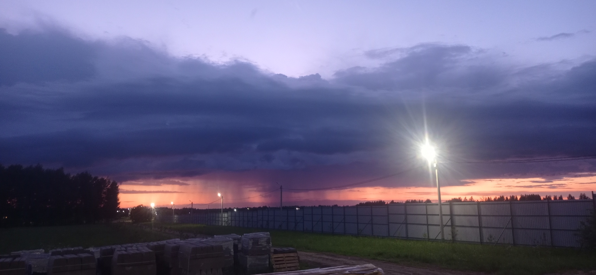 Rain thunderstorm evening beauty - My, Rain, Thunderstorm, Evening