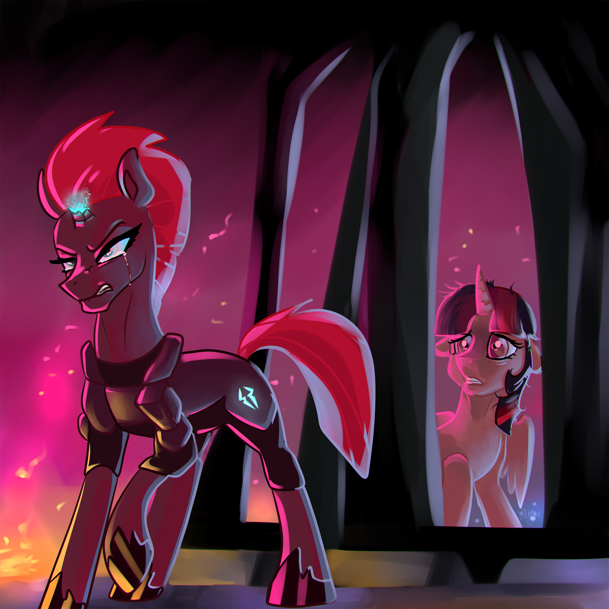 История Искрящейся Бури - Арт, My Little Pony, PonyArt, Tempest Shadow, Inuhoshi-To-Darkpen, Hierozaki, Fluffyxai, Длиннопост