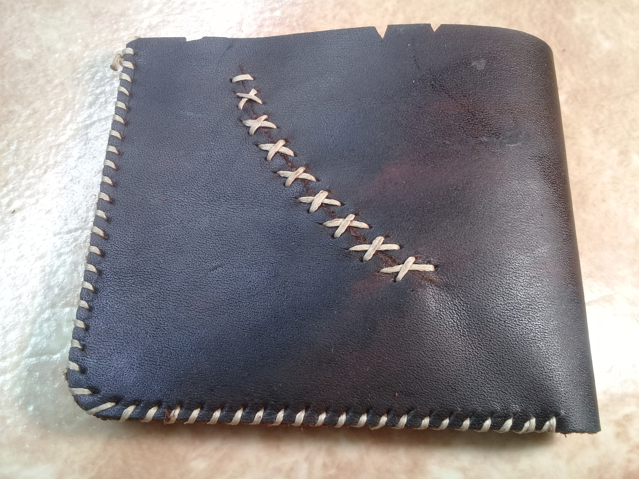 Old Pirate's Purse - My, Leather products, Leather, Hobby, Handmade, Needlework without process, Longpost