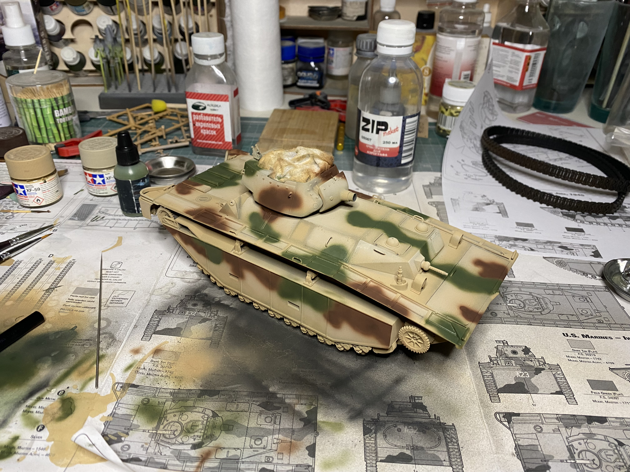 LVT-(a)4 1:35 scale - part 1 - My, Modeling, Scale model, Stand modeling, USA, 1:35, The Second World War, Longpost