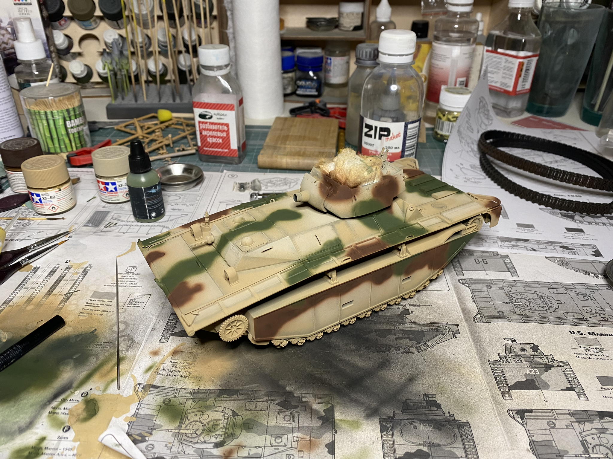 LVT-(a)4 1:35 scale - part 1 - My, Modeling, Scale model, Stand modeling, USA, 1:35, The Second World War, Longpost