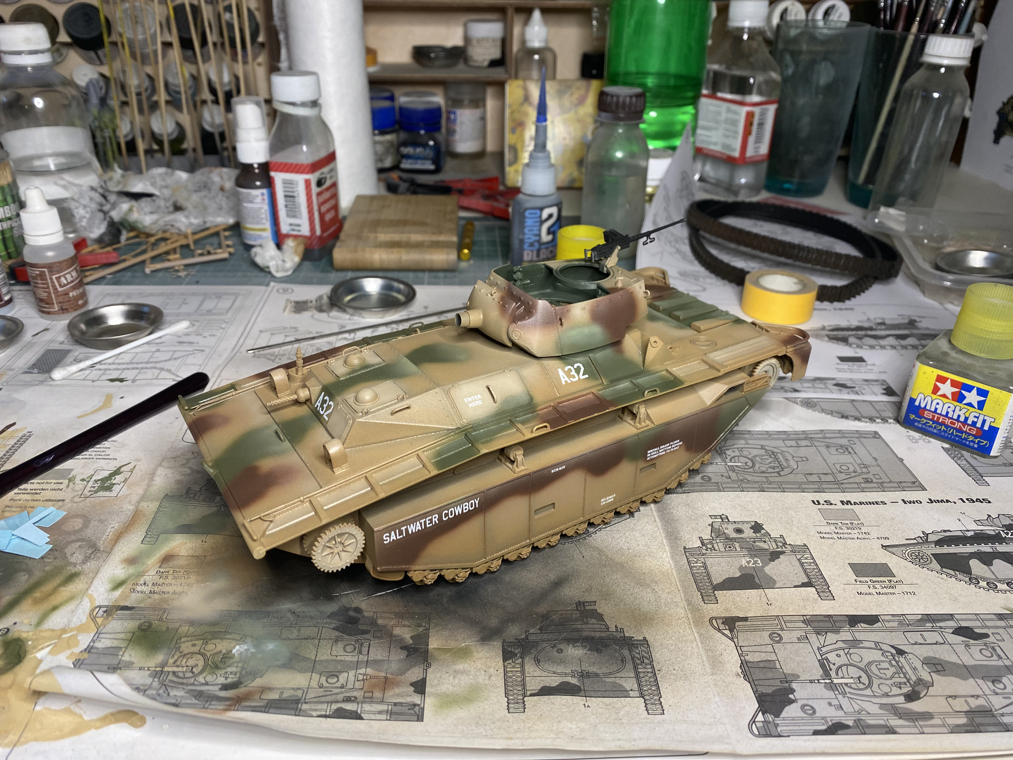 LVT-(a)4 1:35 scale - part 1 - My, Modeling, Scale model, Stand modeling, USA, 1:35, The Second World War, Longpost