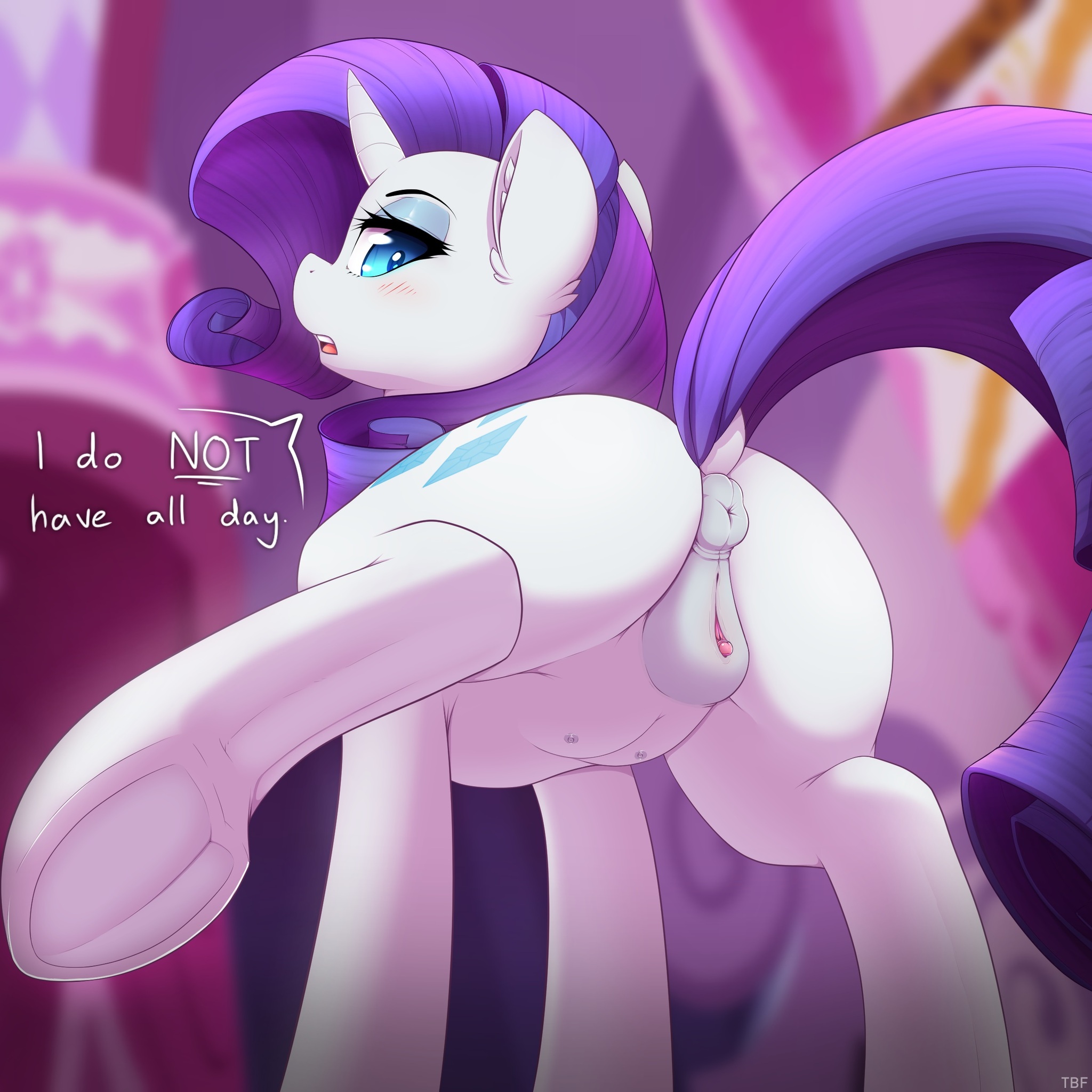 Busy Marshmallow - NSFW, My little pony, PonyArt, MLP Explicit, MLP anatomically correct, Rarity, Thebatfang