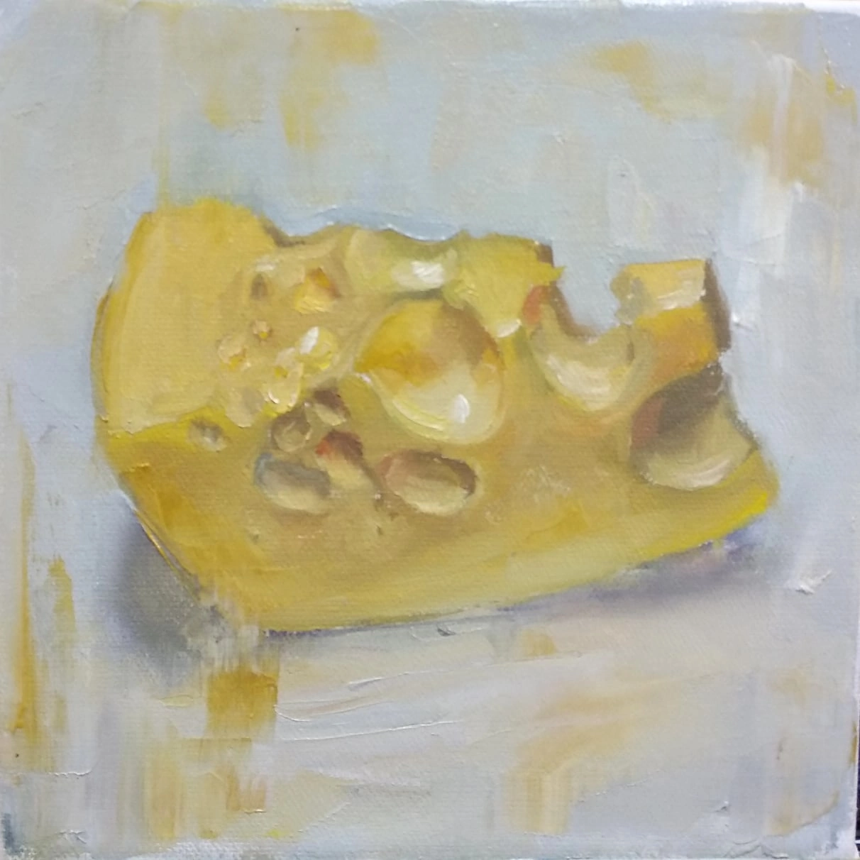 Pictures with cheese - My, Oil painting, Still life, Cheese, Painting, Longpost