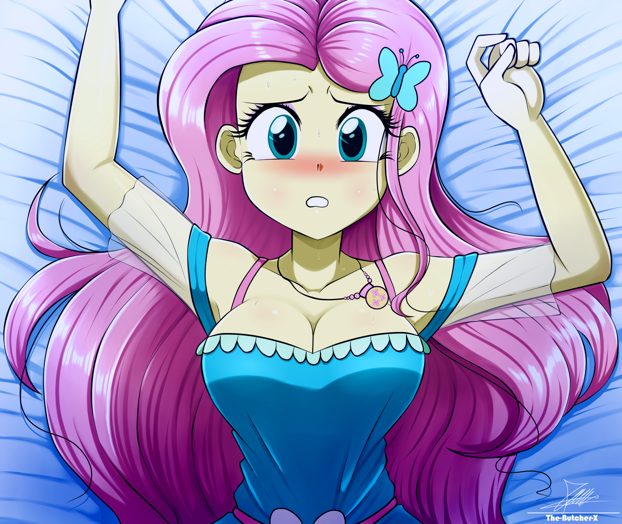 Смущение - My Little Pony, PonyArt, Fluttershy, Хуманизация, Equestria Girls, Thebutcherx