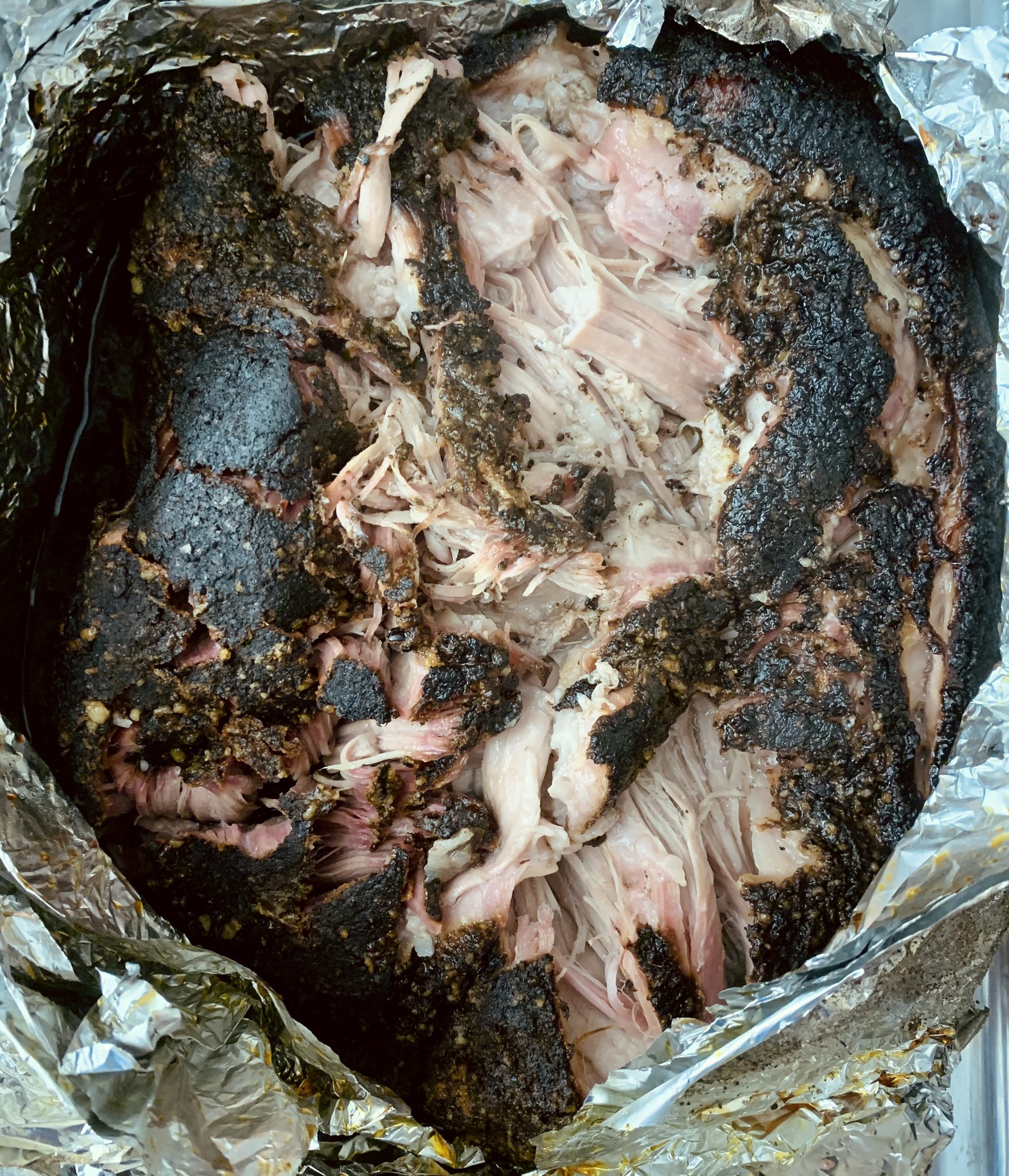 Pulled pork on a charcoal grill - My, Meat, Food, Pork, B-B-Q, Grill, Vertical video, For the glory of Satan, Video, Longpost, Recipe