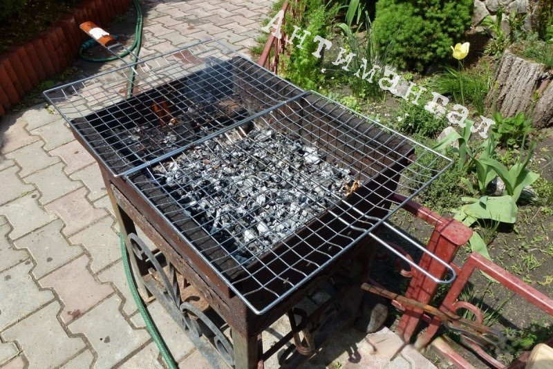 Bull eggs on the anti-brazier - My, bull eggs, Preparation, Recipe, Shashlik, Meat, Dinner, Summer, Dacha, Longpost