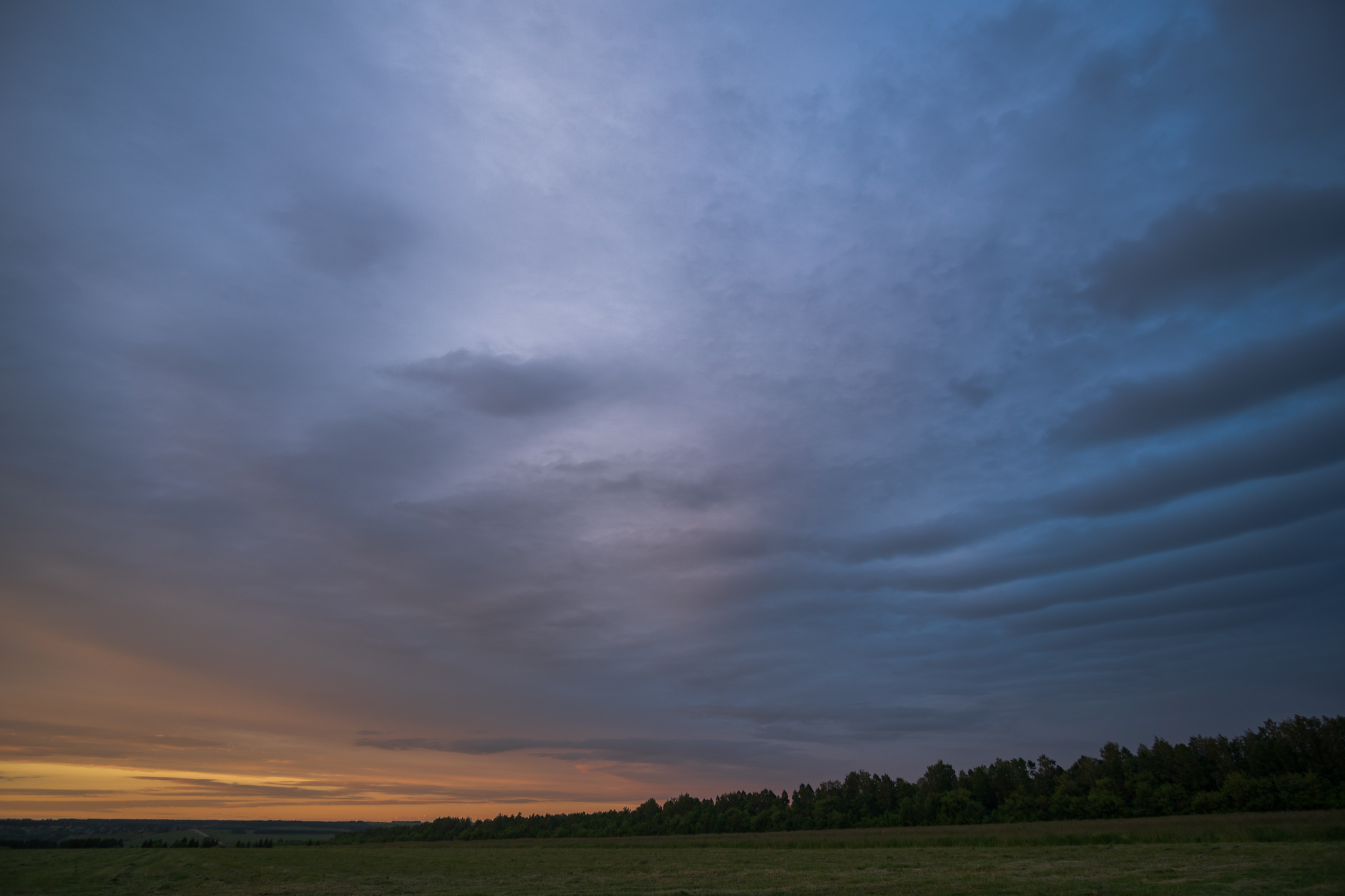 After the rain at sunset - My, The photo, Chuvashia, Landscape, Sunset, Sony, Sky, Clouds, Longpost