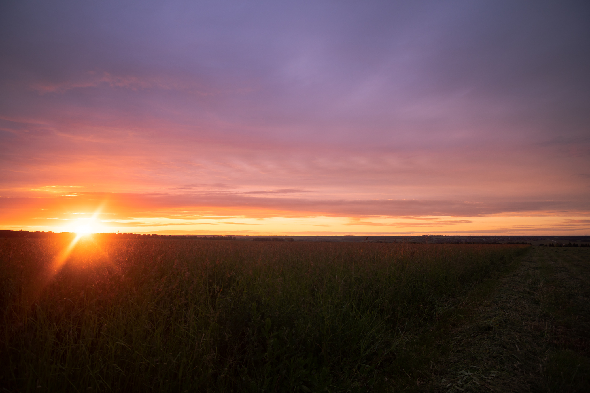 After the rain at sunset - My, The photo, Chuvashia, Landscape, Sunset, Sony, Sky, Clouds, Longpost