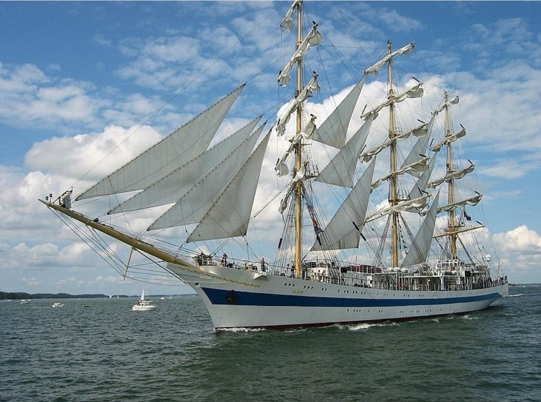 Frigate Mir - The photo, Sea, Summer, Frigate, Ship, Sailboat, Russia