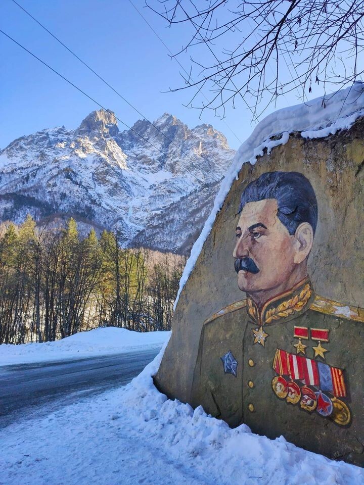 Somewhere in North Ossetia - North Ossetia Alania, Nature, Caucasus, Stalin, Street art, The photo