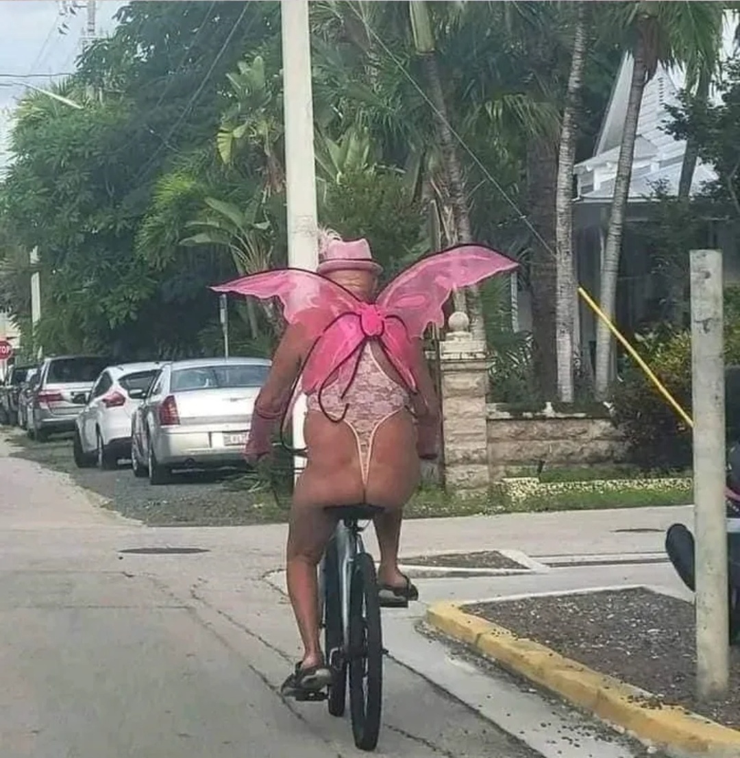 Butterfly.. Grandma.. Grandpa? - A bike, Grandfather, Thong