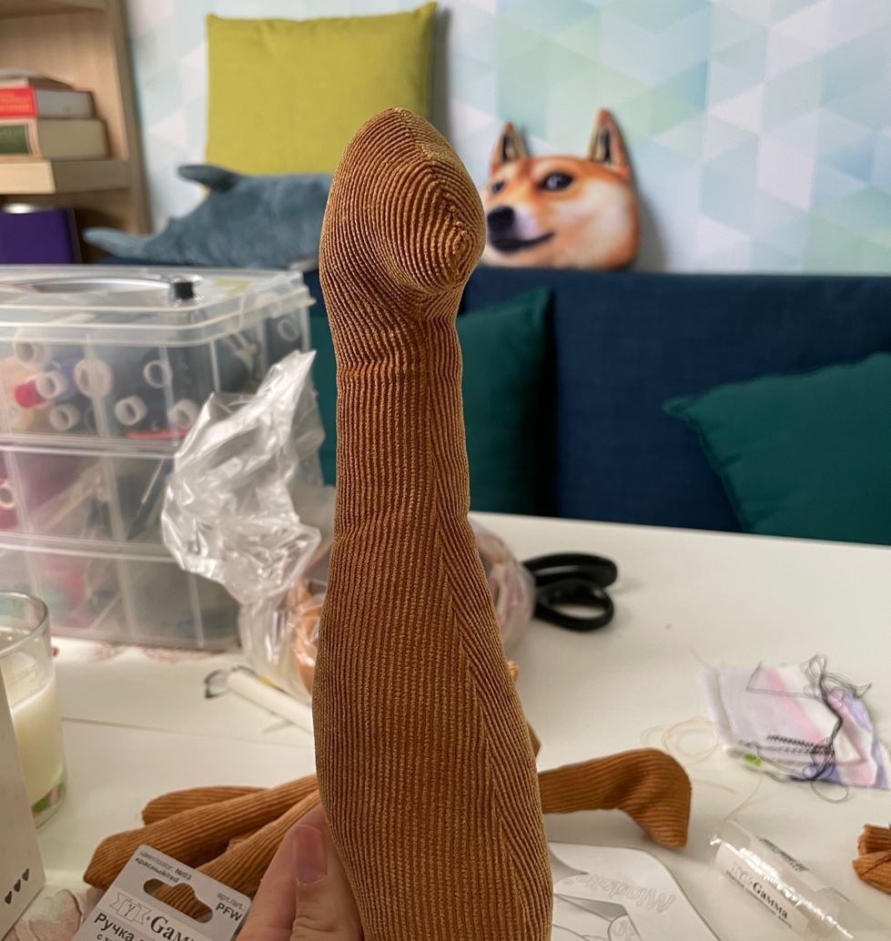 For the first time I sewed a toy (carefully a lot of photos and a post footcloth) - My, Toys, Soft toy, Creation, Assembly, Vertical video, Longpost, Sewing, Video