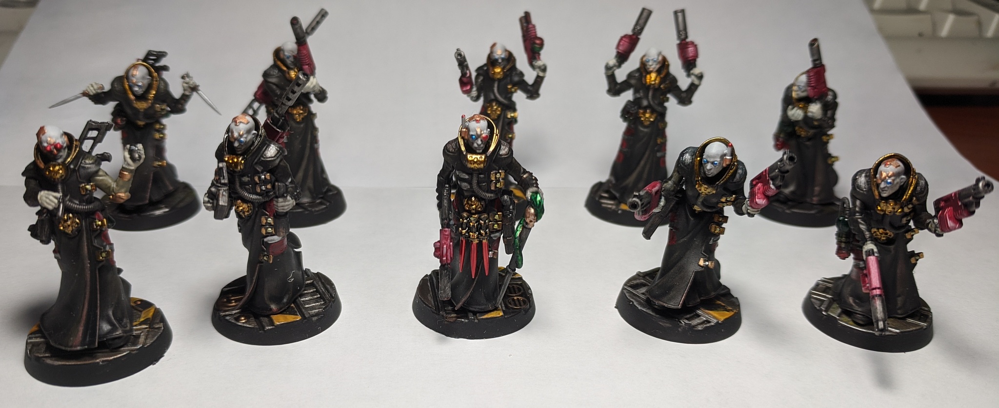 Delaque Gang, first color - My, Warhammer 40k, Necromunda, Painting miniatures, Longpost