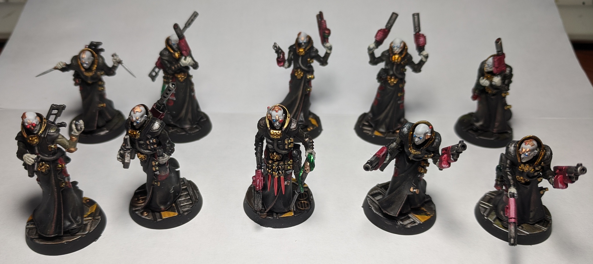 Delaque Gang, first color - My, Warhammer 40k, Necromunda, Painting miniatures, Longpost