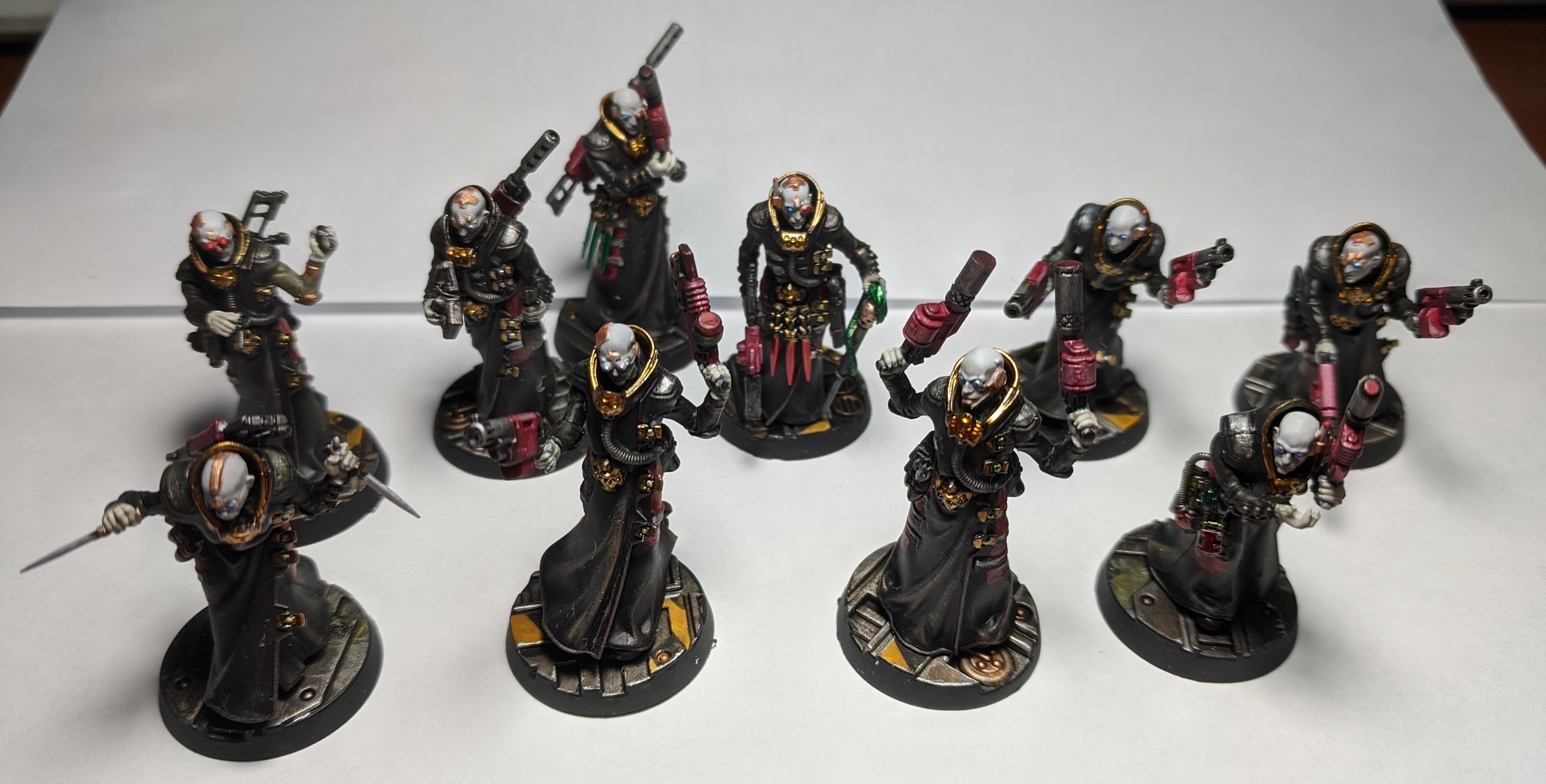 Delaque Gang, first color - My, Warhammer 40k, Necromunda, Painting miniatures, Longpost