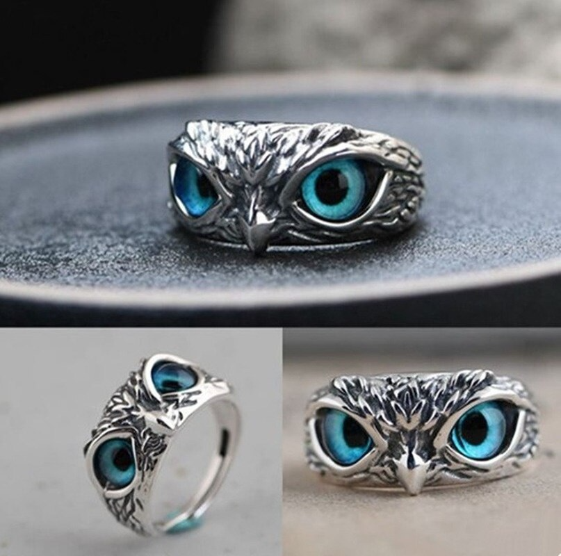 Bright blue eyes that captivate - Ring, Eyes, Owl