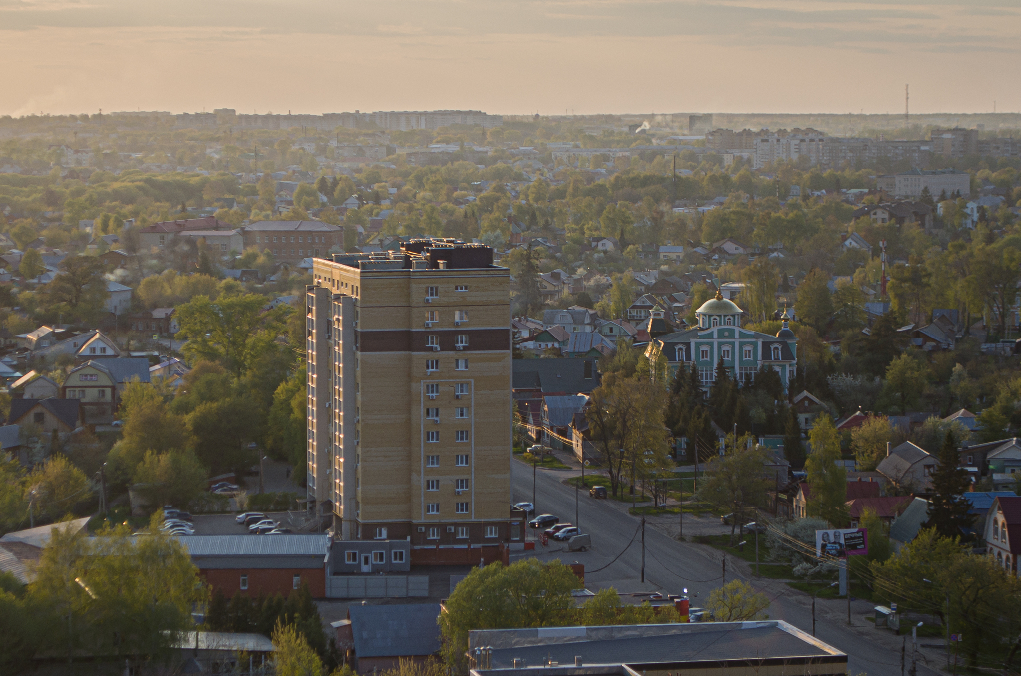 Tambov from above - My, I want criticism, The photo, Sunset, Height, Nikon d5100, Town, Beginning photographer, Tambov, Longpost