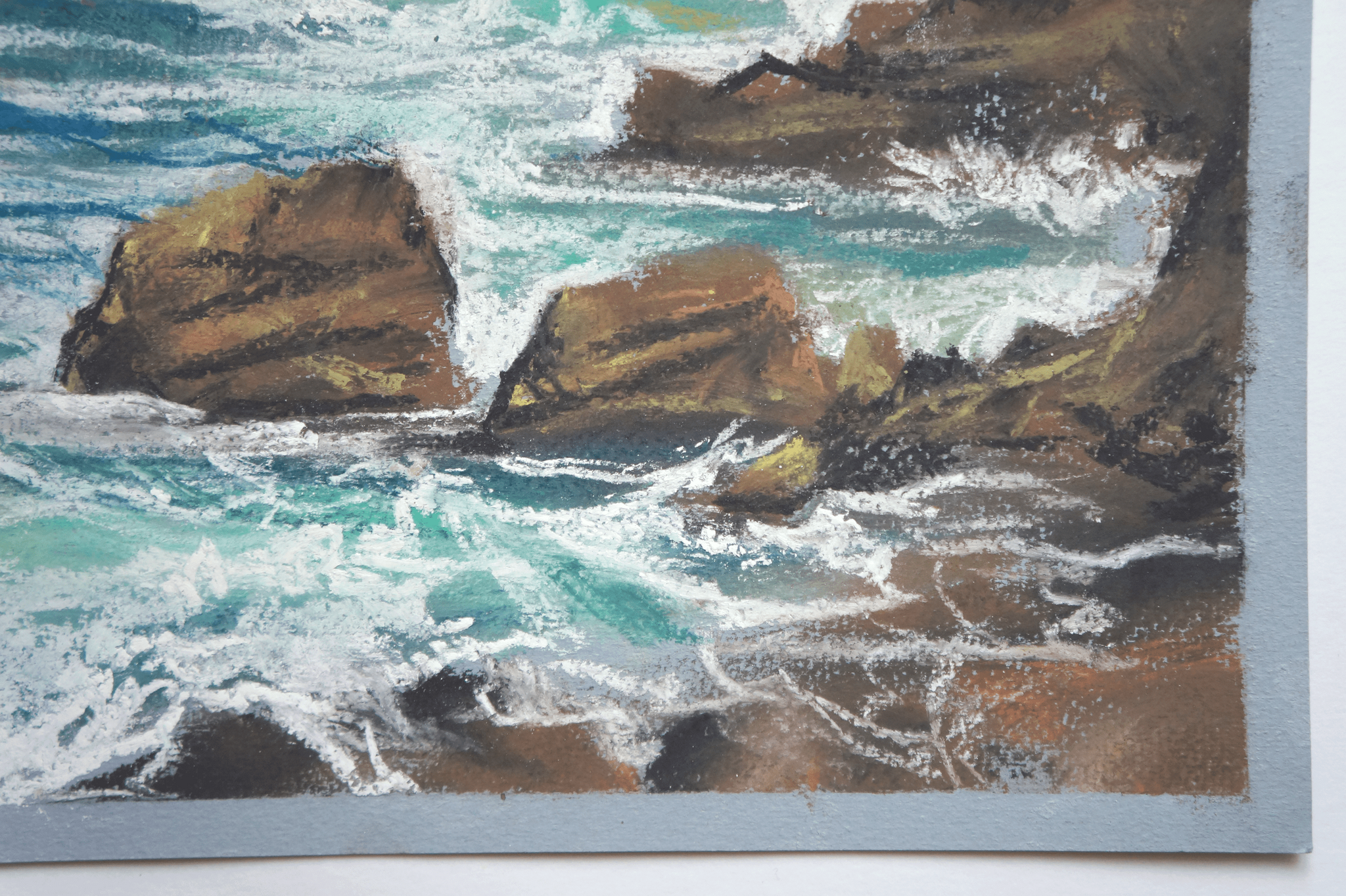 Sea - My, Nature, Painting, Creation, Painting, Pastel, Sea, Drawing process, Video, Youtube, Longpost